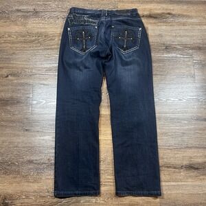 Delf‎ Trading Imperious Jeans Men's 34x34 Grunge Chrome Hearts Style Denim Cross
